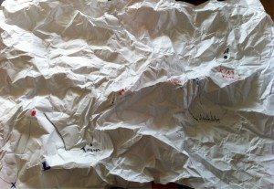 Papierreliefdetail